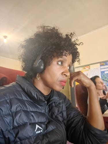 Customer photo review of Brazilian Curly Afro full Cap 8"