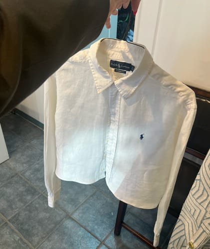 Customer photo review of Vintage Polo Ralph Lauren Shirt Mens XL White Button Up