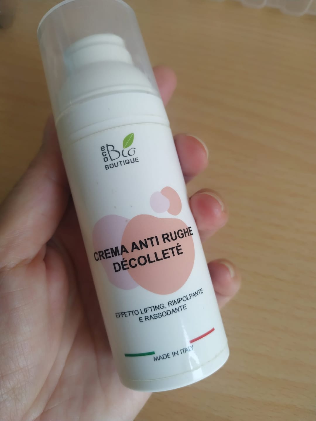 Customer photo review of Crema Anti Rughe Décolleté