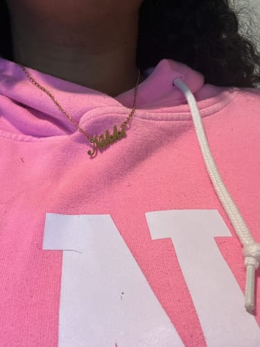 Customer photo review of Personalized Name Necklace