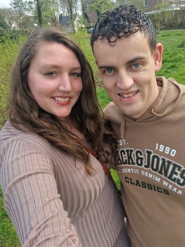 Customer photo review of Maxi Jurk Knitted Bruin