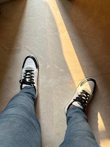Customer photo review of FUNK white grey Men's High Top sneaker