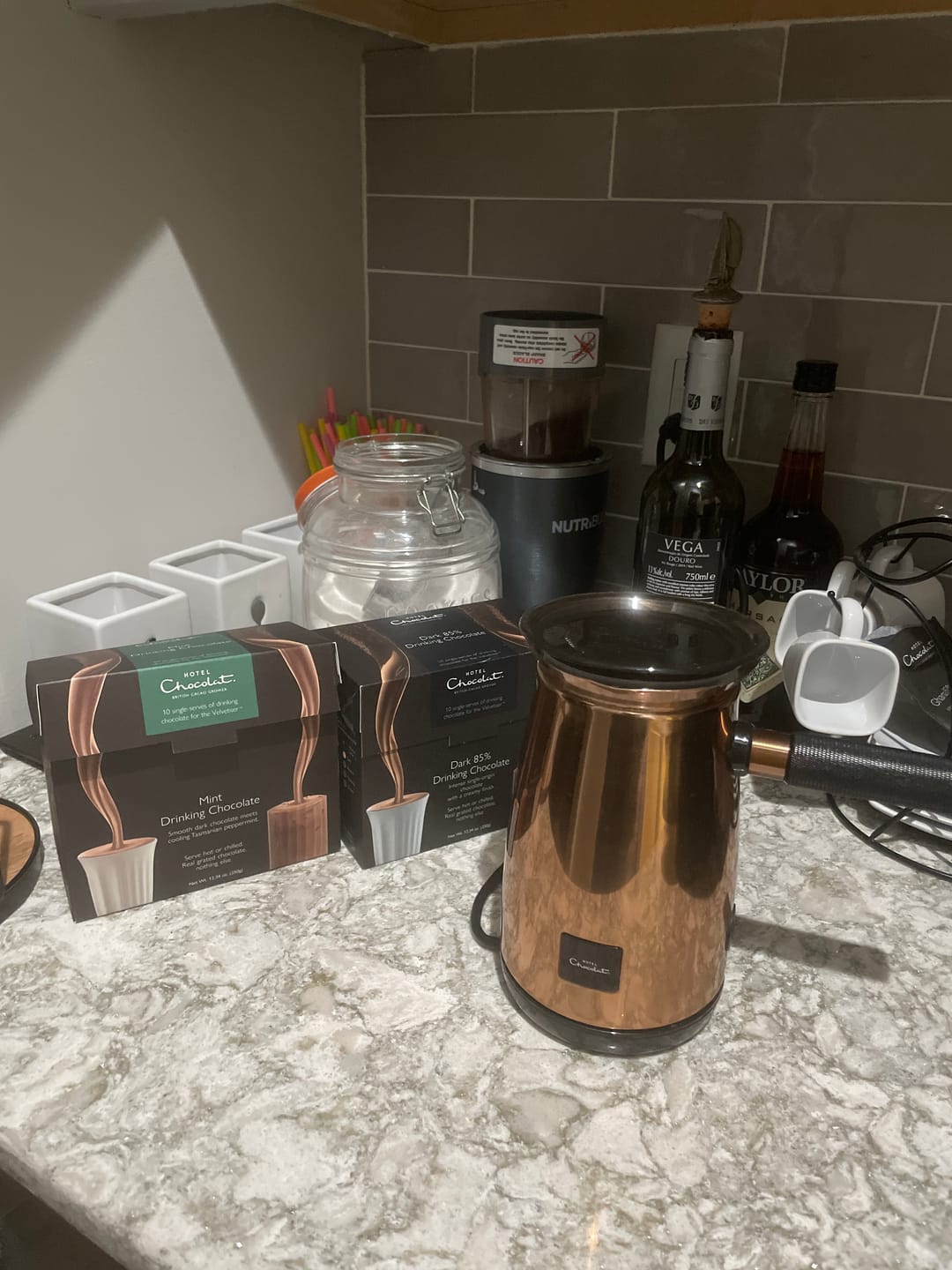 Customer photo review of Dark 85% Hot Chocolate Flakes