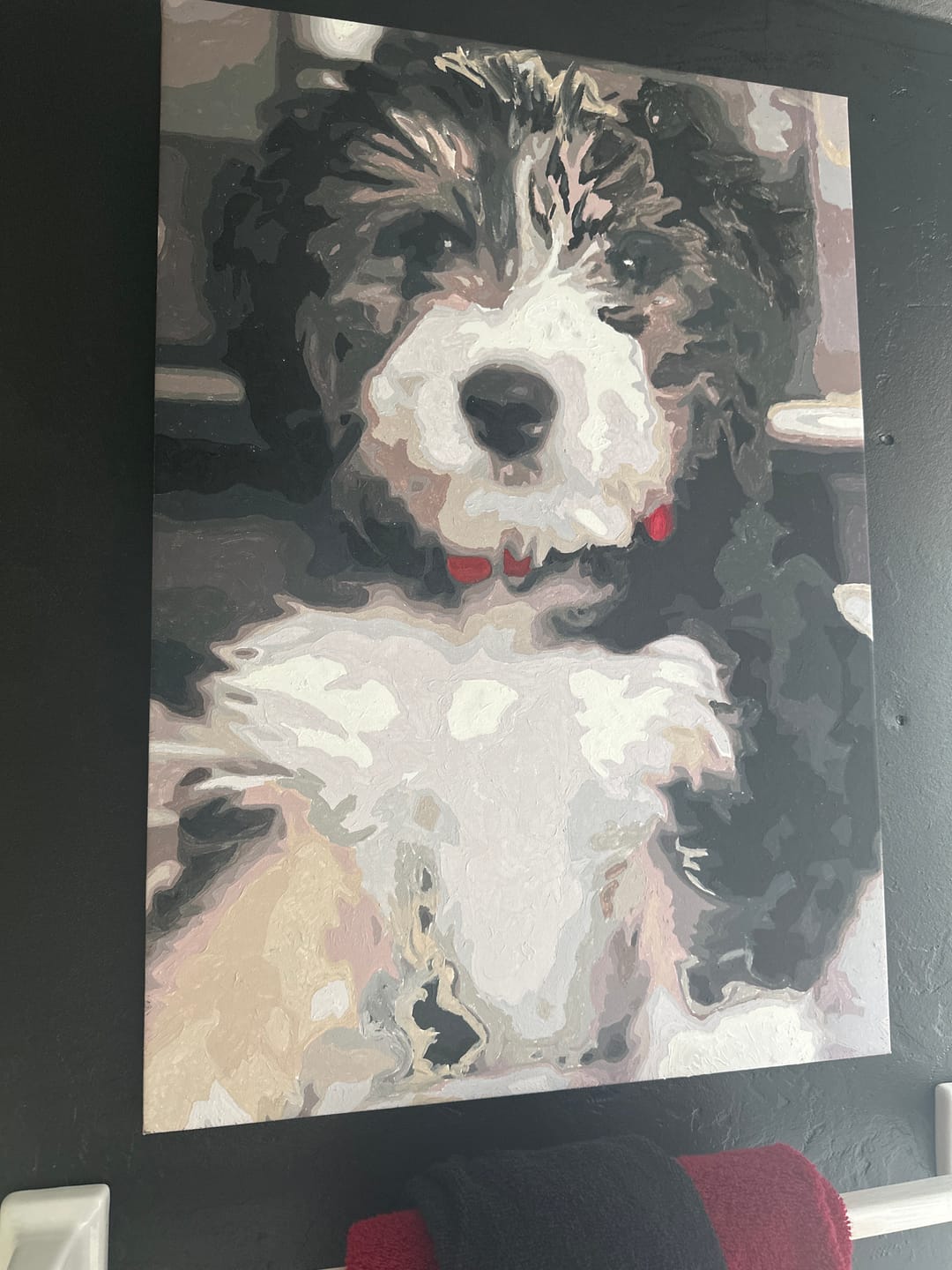 Customer photo review of Family Memories Custom Paint By Numbers - Upload Your Photo - Fully Framed 40x50cm