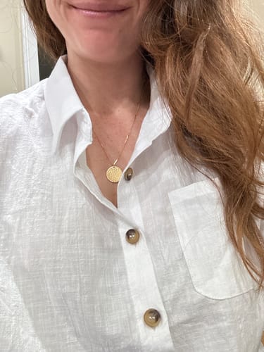Customer photo review of lori coin necklace