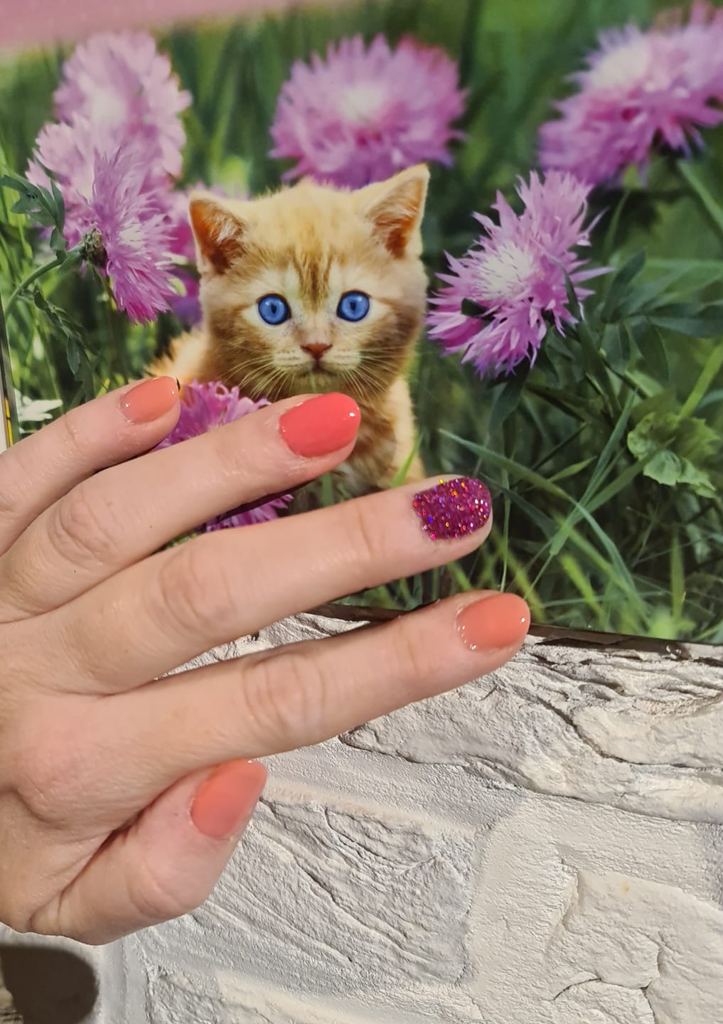 Customer photo review of Sunset Lover Dipping Powder