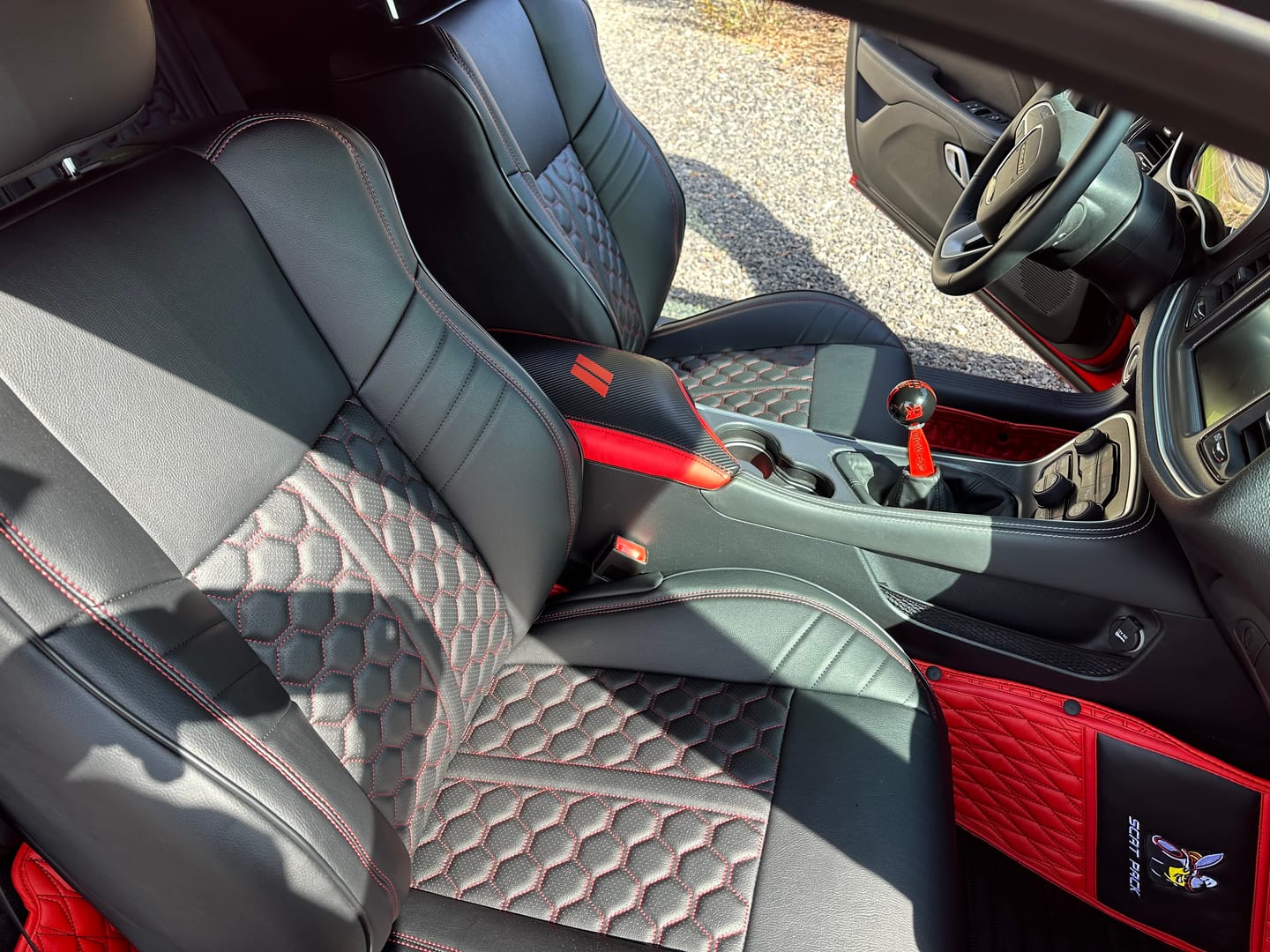 Customer photo review of 2015+ Dodge Challenger Custom Leather Seat Covers (Performance Seats)