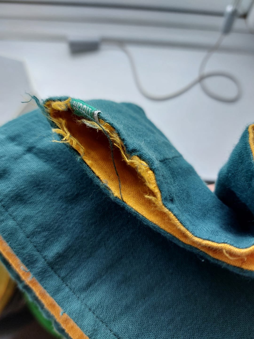 Customer photo review of Gold & Green Reversible Pull On Trousers