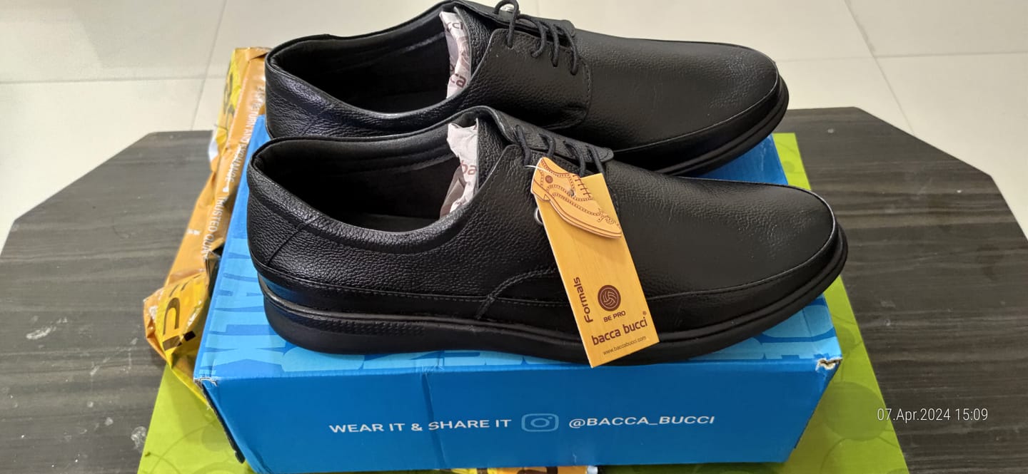 Customer photo review of Bacca Bucci Leather Office Lace-ups Formal Shoes | UK- 06 to 14