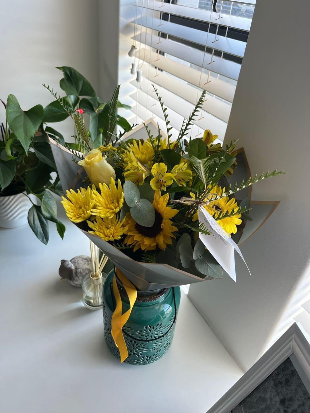 Customer photo review of Yellow Sunrise Bouquet