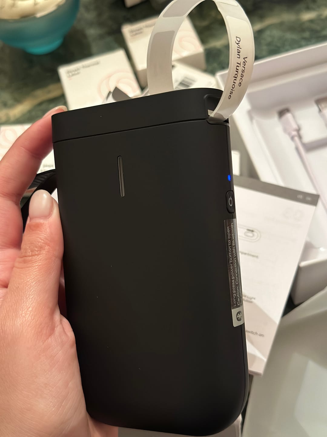 Customer photo review of D11 0.5 Inch Label Maker Machine with Tape - Versatile Labeling Solution