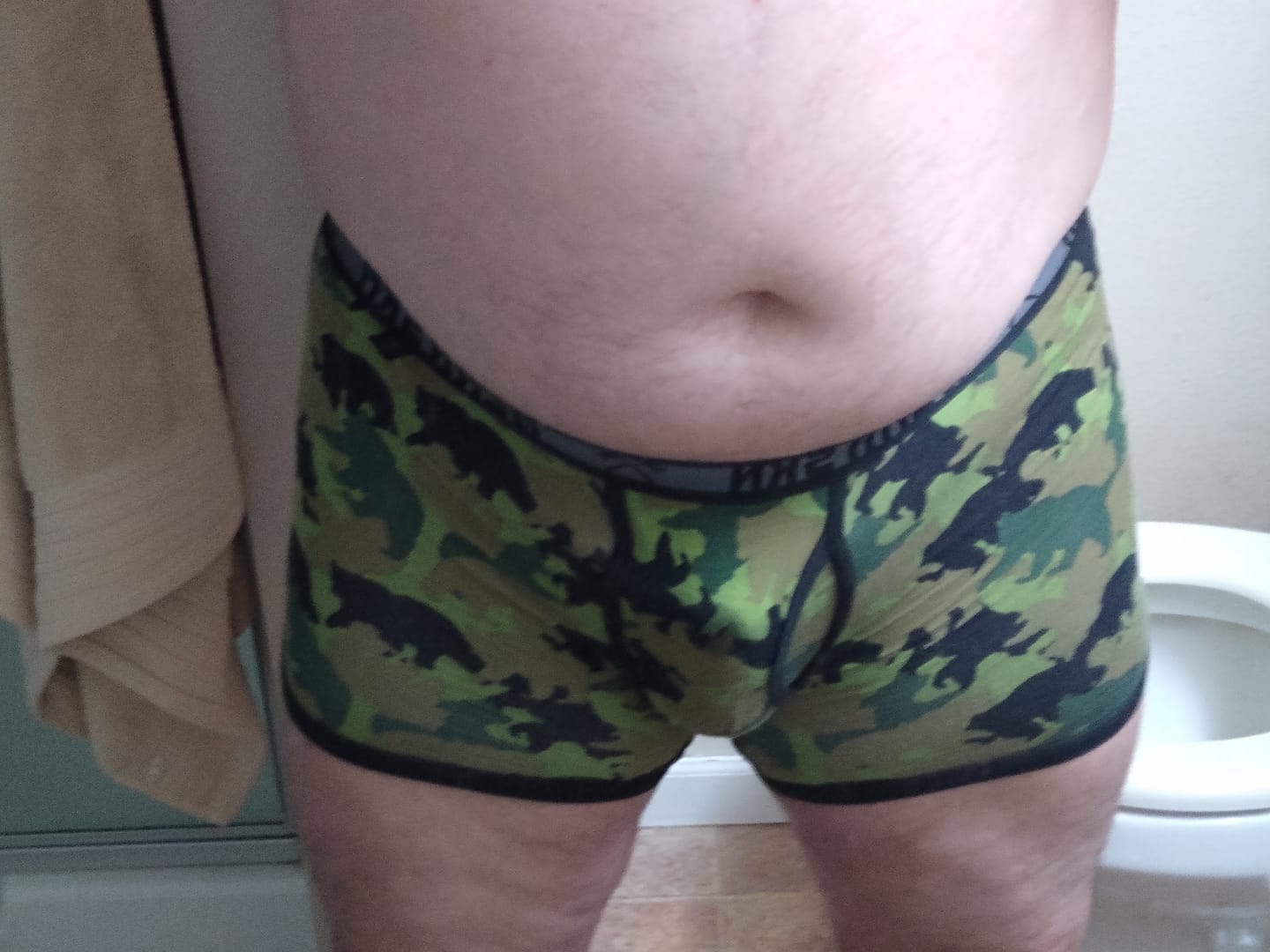 Customer photo review of Bamboo Boxer Brief - Woodland Bear Hunter