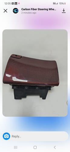 Customer photo review of Bres Custom Red Reflective carbon fiber glove box and Red Reflective carbon trim
