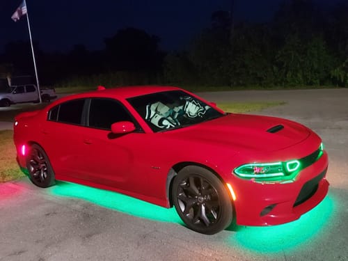 Customer photo review of Dodge Charger Prebuilt Diffused Snorkel Lights (2015-2022)