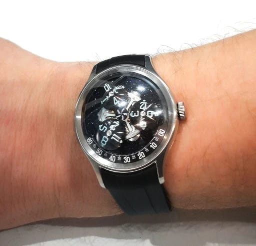 Customer photo review of Trisome Star Planet Luminous Steel Automatic Watch