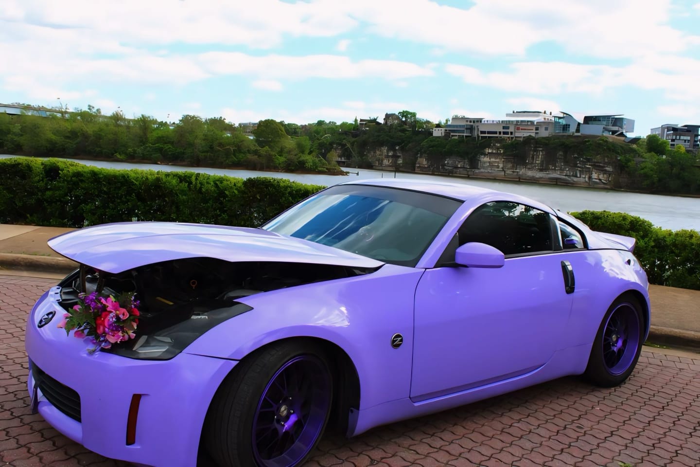 Customer photo review of Super Glossy Lavender Purple Vinyl Wrap