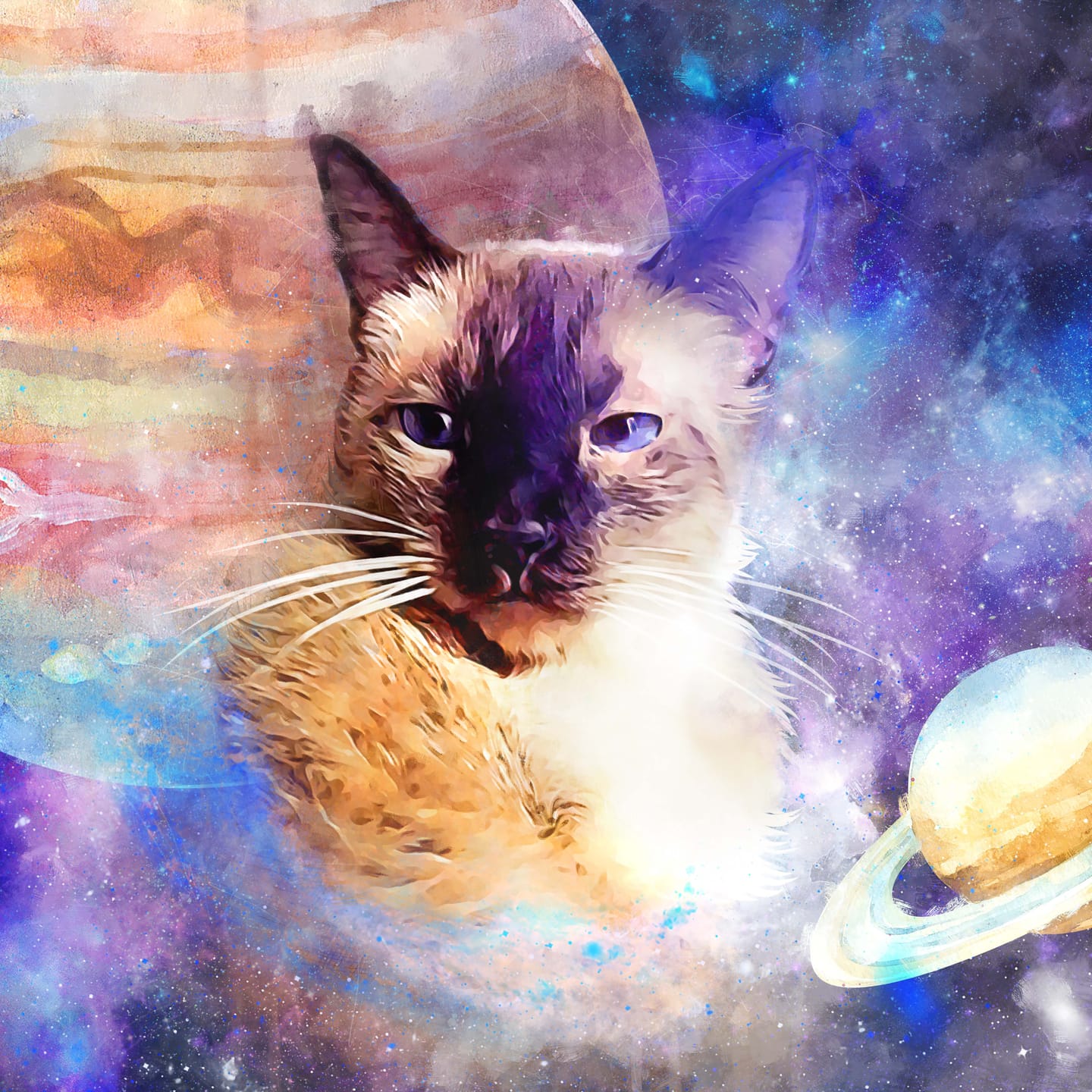 Customer photo review of Watercolor Pet Art - Pet Galaxy (PG)