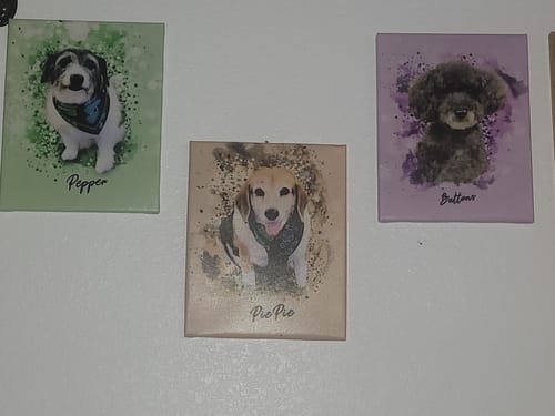 Customer photo review of Personalized Pet Art - Canvas