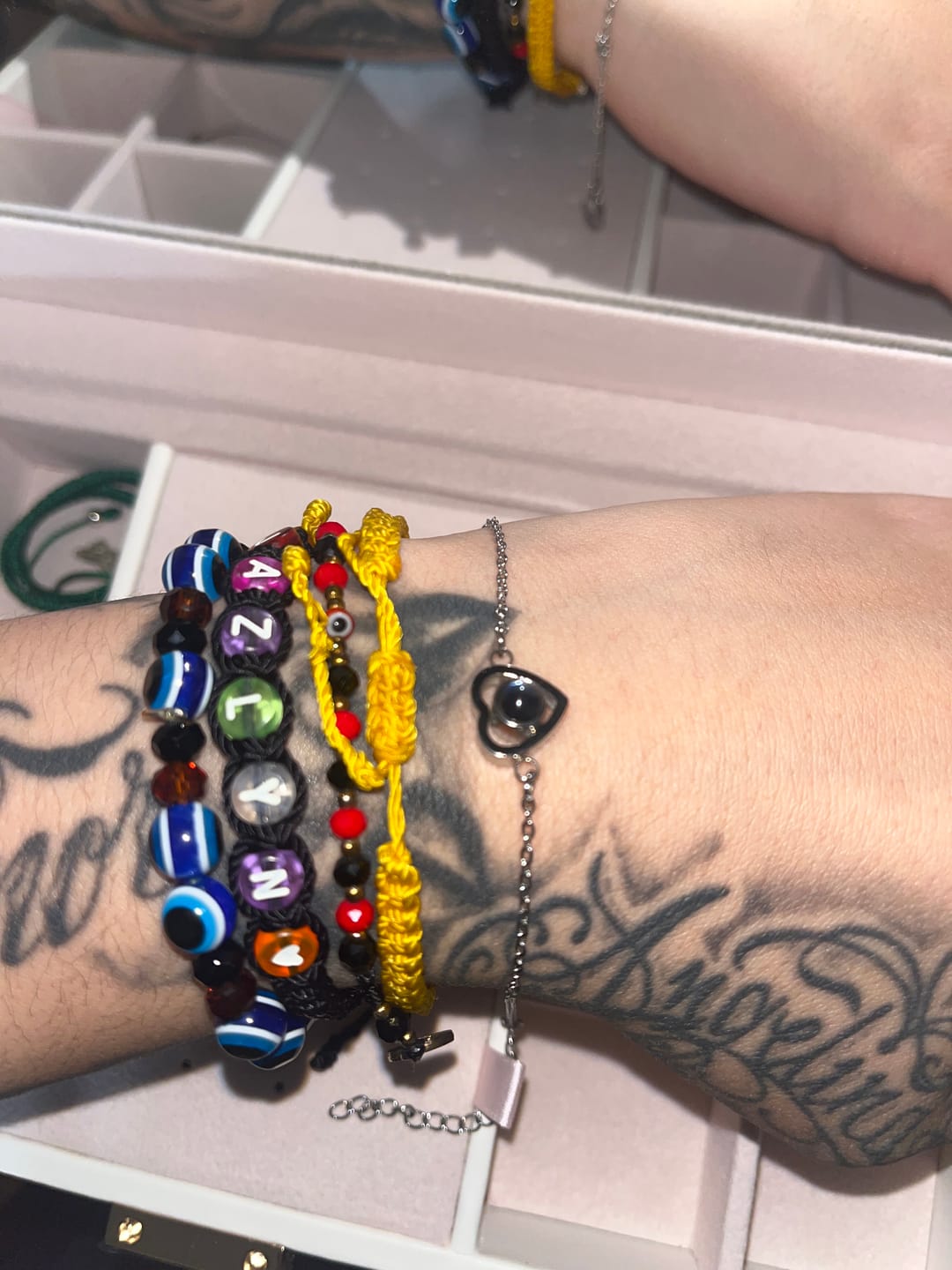 Customer photo review of Personalized Heart Photo Bracelet