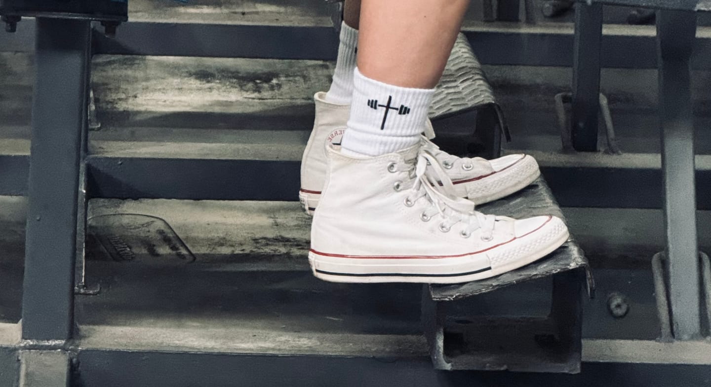 Customer photo review of HolStrength Crew Socks