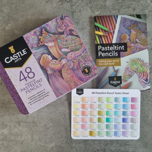 Customer photo review of 48 Pièces Crayons De Couleur Pastel Dans Un Étui À Étain D'affichage