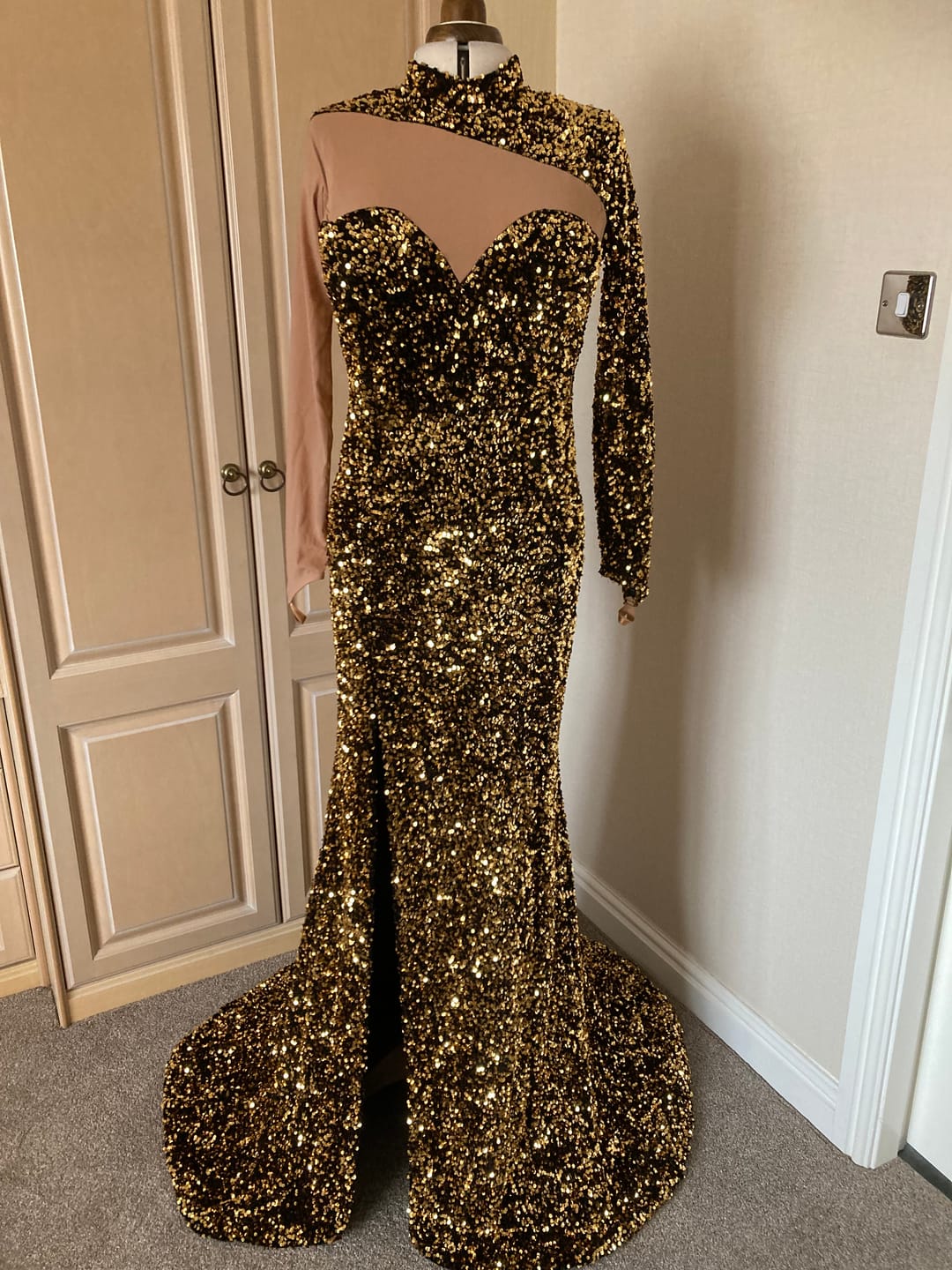 Customer photo review of Heavy Sequin Velvet Fabric