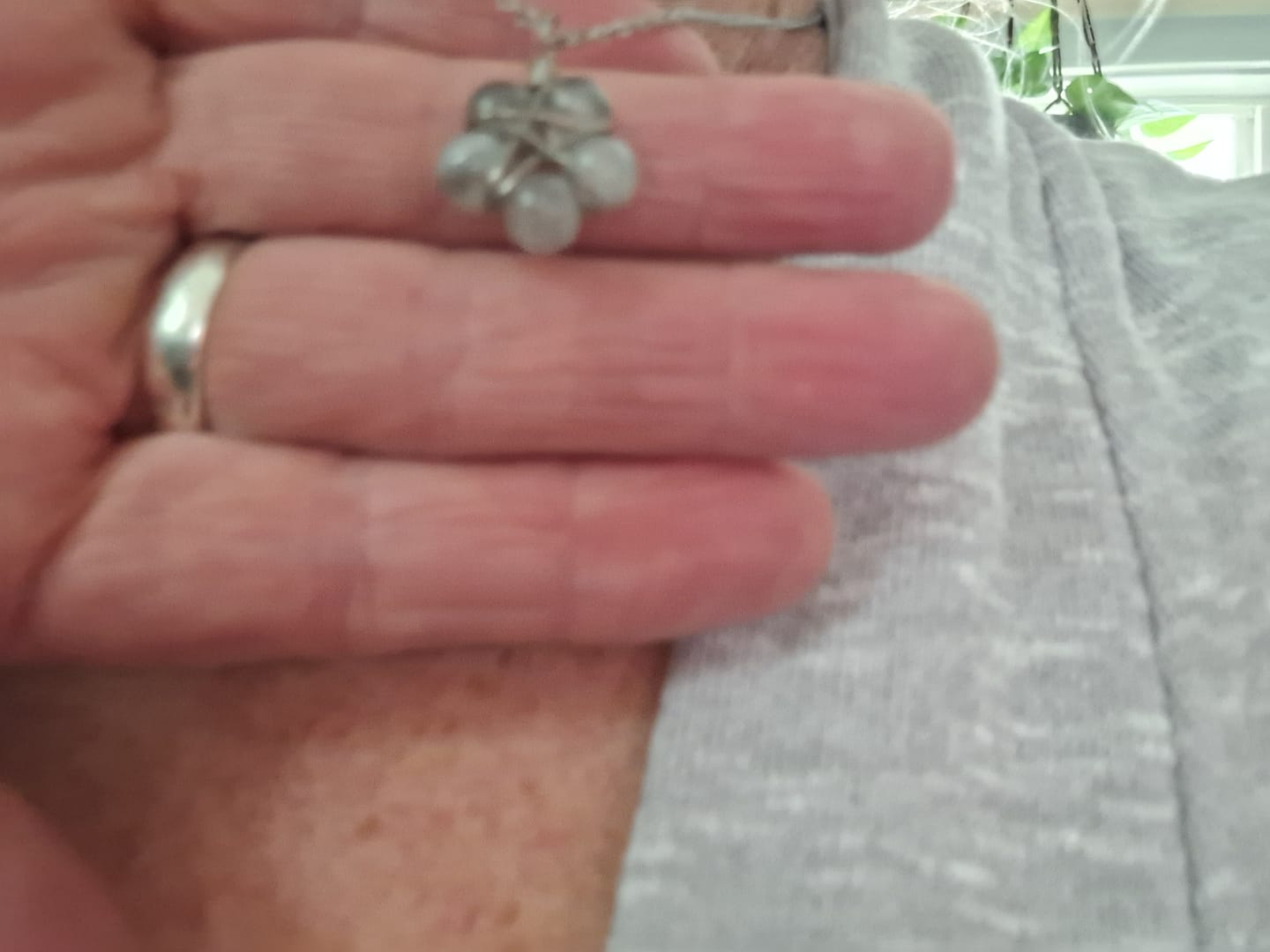 Customer photo review of Crystal Pentagram Necklace – Your Shield in Unsteady Times