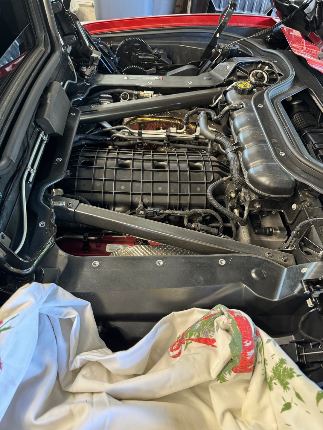 Customer photo review of Corvette C8 HTC Carbon Fiber Engine Bay Panel Cover