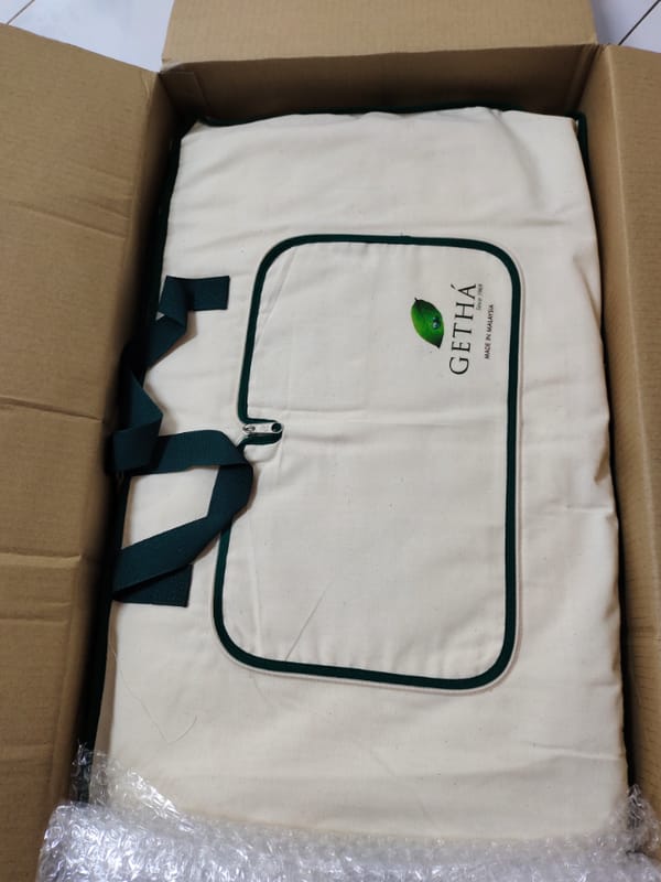 Customer photo review of Getha Organic Cotton Latex Pillow