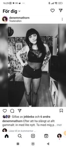 Customer photo review of Fishnet hollow out see through cami pant set goth Alternative Darkwave Fashion goth Emo Darkwave Fashion