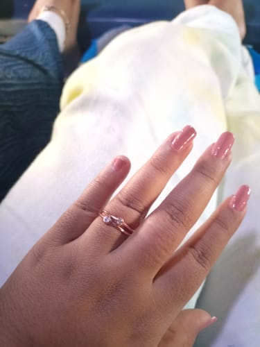 Customer photo review of Rose Gold Dual Feat Ring