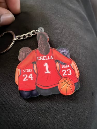 Customer photo review of Personalized Basketball Mom Acrylic Keychain-Gift For Sport Mom