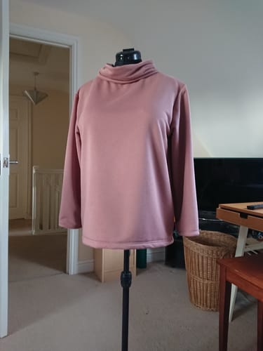 Customer photo review of 3 Metres Soft Suede Fleece Jersey - 55" Wide - Dusky
