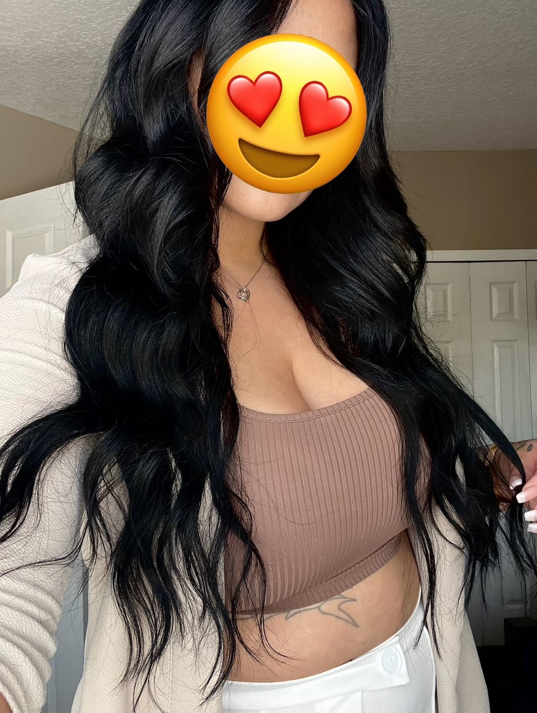 Customer photo review of Weft Hair Extensions Human Hair Weft Solid Jet Black #1