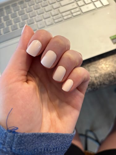 Customer photo review of Nude Beach Press On Nails (24PC)