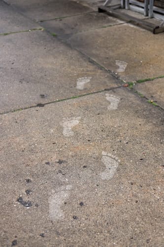 Customer photo review of Big Foot Prints PopOut Stencils (2 Pack)