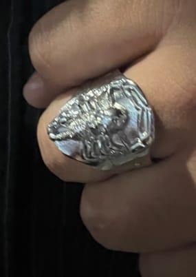 Customer photo review of RISING SCORPIO RING
