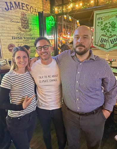 Customer photo review of Talk to me about climate change Unisex T-Shirt