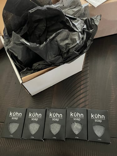 Customer photo review of 5 pack gift set - charcoal and clay soap