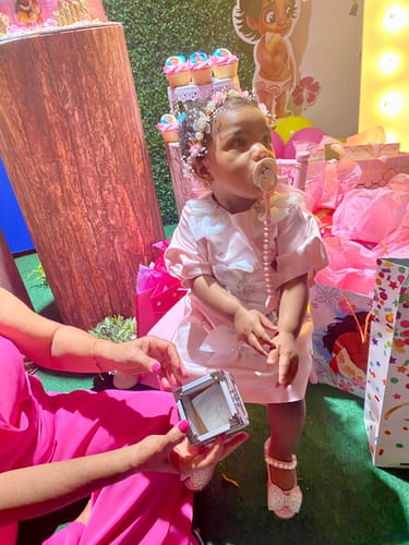 Customer photo review of Toddler Birthday Party Dress White Embroidery Girl Princess Dress