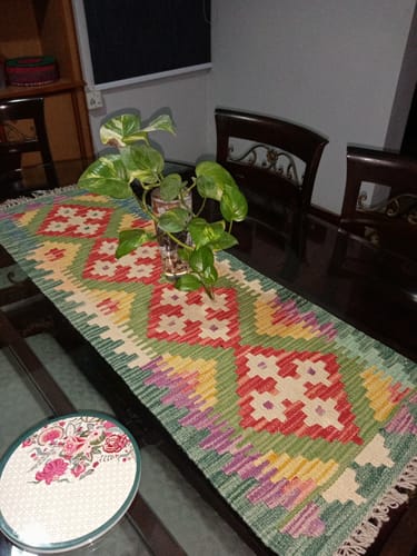 Customer photo review of Table Runner 3’11”x1’4”