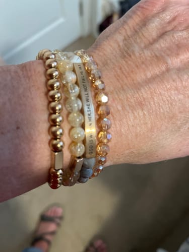 Customer photo review of GOD IS WITHIN HER 4 BRACELET GIFT SET  -BAMBOO
