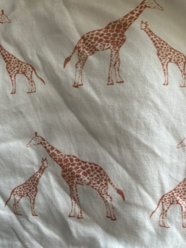 Customer photo review of Organic Cotton Sleeveless Zip Sleep sack with legs 1.0 TOG - Giraffe