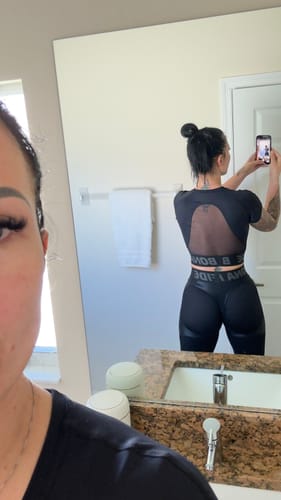 Customer photo review of Leggings Extra Sex Push-Up Black Skin