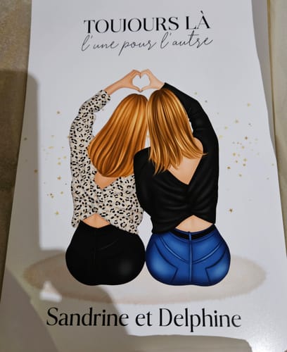 Customer photo review of Affiche Personnalisée - Meilleures Amies
