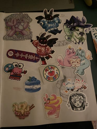 Customer photo review of Candle Kittens Stickers