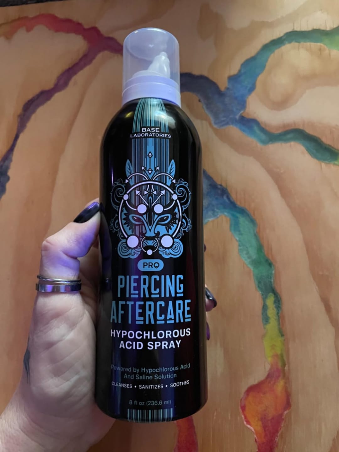 Customer photo review of Piercing Aftercare Hypochlorous Acid Spray