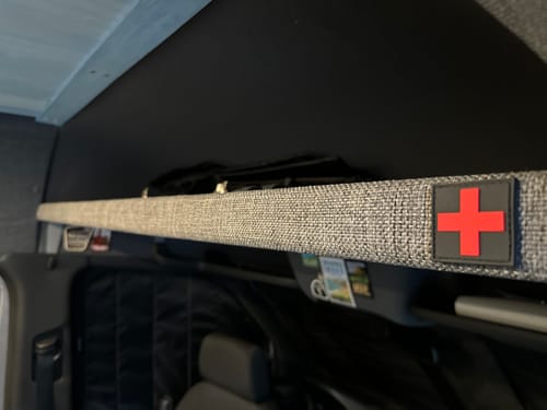 Customer photo review of Sprinter Van Headliner Shelf - DIY Kit | vancillary