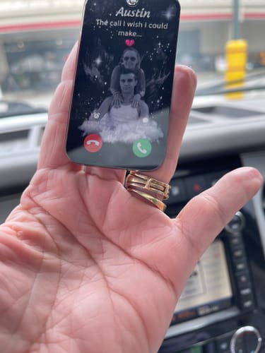 Customer photo review of Personalized The Call I Wish I Could Make Memorial Ornament