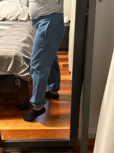 Customer photo review of Peta Low Waist Maternity Jogger Pants- Blue
